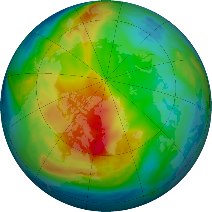 Arctic ozone map for 01 December 1979